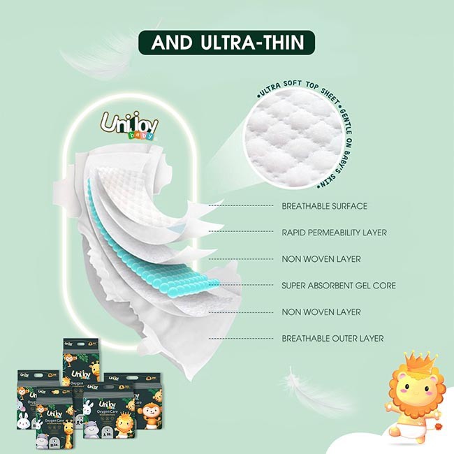 Unijoy Oxygen Care Ultra Thin Baby Diaper Unijoy Oxygen Care Ultra Thin Baby Diaper